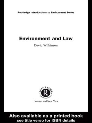cover image of Environment and Law
